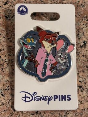 2025 Disney Parks Zootopia 2 Cast Nick Wilde Judy Hopps Gary De’Snake OE Pin